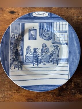 MMA February Delft Month Plate First Edition Holland DWR Vintage